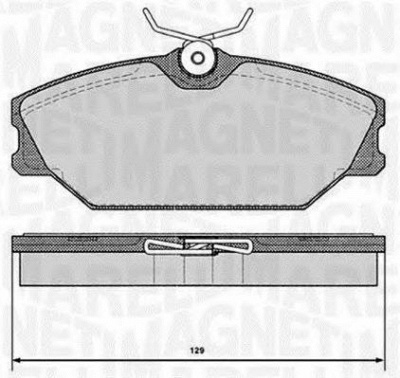 MAGNETI MARELLI 363916060377 -  Комплект тормозных колодок, дисковый тормоз